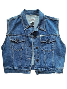 Vintage 80s/90s Jordache Jeanswear Denim Trucker Vest - Medium Wash